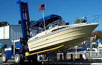 Ever wonder how they get boats this size in and out of the water? .... Now you know